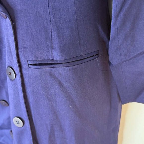 Double-Breasted Purple Blazer Dress - Picture 6 of 12